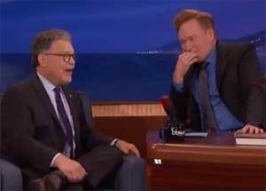 Conan, Al Frankin dehumorizing the Sentate until he called Scalia Gay