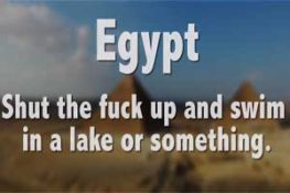 Egypt, take a swim Travel advertisement
