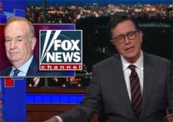 Stephen Colbert, Bill O'Reilly blames God for his sexual harassment troubles