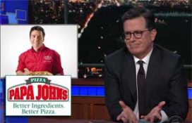 Stephen Colbert, White Supremacists name Papa John's their official pizza!