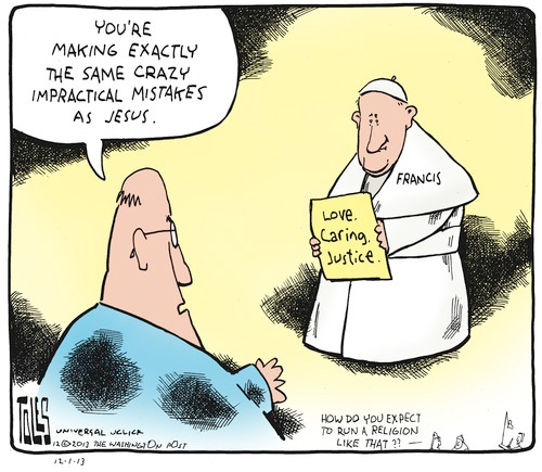 Pope too much like jesus