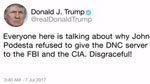 Three lies in President Trump's John Podesta tweet