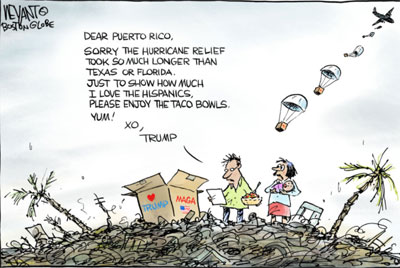 Trump sends not Taco Bowls but a Golf Trophy to Puerto Rico hurricane victims