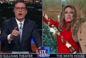Stephen Colbert, Melania's Christmas escape plan