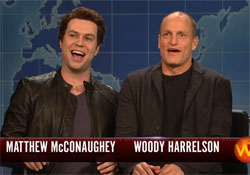 Woody Harrelson and Matthew McConaughey SNL