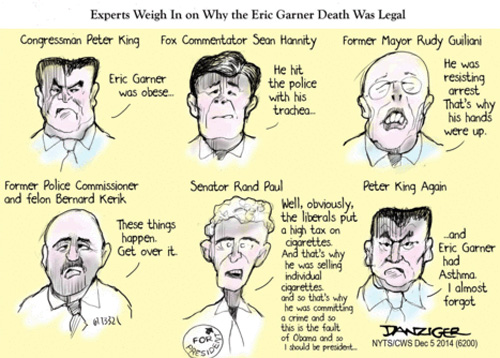 Eric Garner, 4 white bigots and a clown