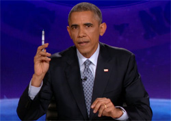 President Obama does the Colbert Report