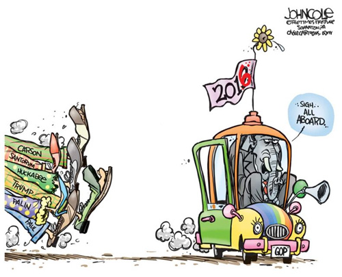 All Aboard the GOP primary clown car