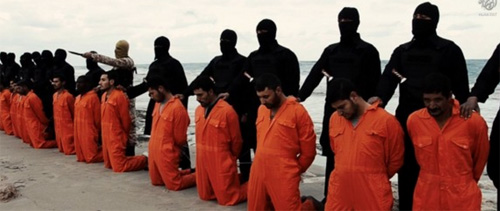 Religious extremists behead 21 on  beach