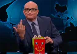 Larry Wilmore gives McDonalds the finger