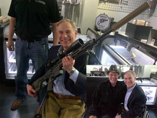 Greg Abbott and Ted Nugent big gun