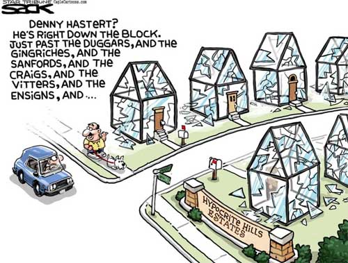 Dennis Hastert's glass house neighborhood