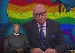 Larry Wilmore tells Clarence thomas to go away