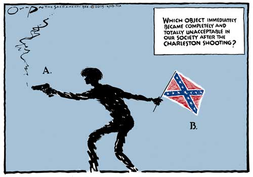 Confederate flag versus guns