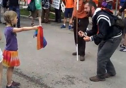 Awesome 1st Grader Zea, Faces Down Homophobic Street Preacher 