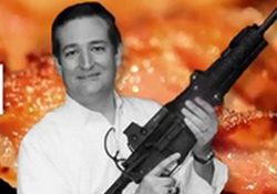 Ted Cruz Panders Up A Bacon Wrapped  Semi Automatic Breakfast of Morons