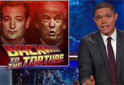 Donald Trump & Ted Cruz compete for top Torture Candidate, Daily Show