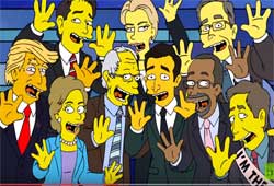 The Simpsons skewer the Primaries