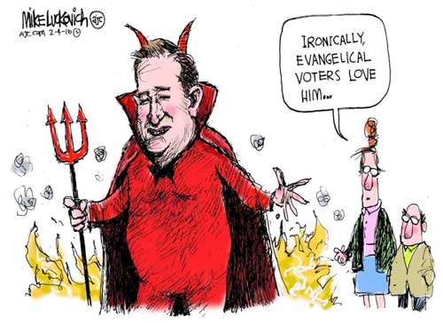 Ted Cruz, Evangelicals pick the Devil for President