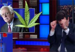 Stephen Colbert, Bernie Sanders smoked pot twice!