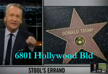 Bill Maher, DO NOT poop on Donald Trumps' Star at 6801 Hollywood Blvd