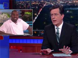 Stephen Colbert channels Kanye West to solve world problems
