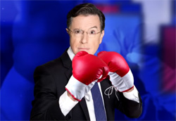 Stephen Colbert takes the gloves off on gun control