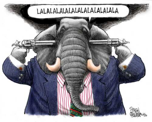 Republicans have guns growing out their ears