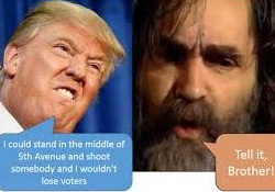 CRAZY - Donald Trump and Charles Manson 20 Second Comparison Fun! 