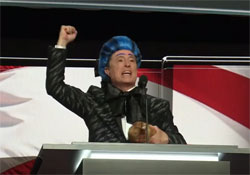 Stephen Colbert crashes the Republican Convention