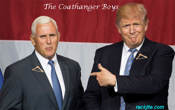 Mike Pence and Donald Trump, the Coathanger boys