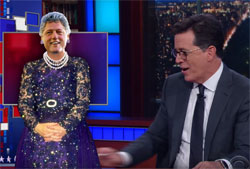 Stephen Colbert, soon to be First Lady Bill Clinton