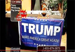 Four foot Donald Trump sword and flag for only $99.75!