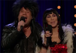 Cher and James Corden to I got you babe