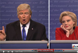 SNL: Alec Baldwin and Kate McKinnon do the Trump Hillary Debate, October 1 2016