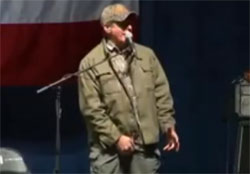 Trump surrogate Ted Nugent grabs his wussy for The Donald!