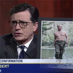 Stephen Colbert Questions Rex Tillerson on Putin's war crimes