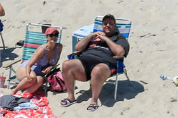 Biggest Loser in America, Fat-fk Chris Christie at the beach