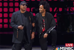 Stevie Wonder takes both Knees with Colin Kaepernick and tops it off with Imagine, MORE KNEE!