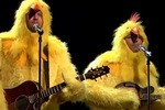 "Ho Hey" by Lumineers, all-clucking version by Jimmy Fallon and big chickens