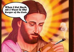 Controversial Seattle ad shows 'Jesus enjoying a sandwich and a 420 blunt'
