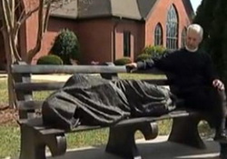 'Homeless Jesus' Statue Scares Rich NC People, Cops Called!