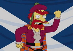 Groundskeeper Willie for Scottish Independence! the Simpsons   