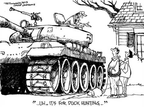 tank duck hunting