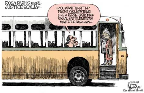 scalia tells rosa parks to get to the back of the bus