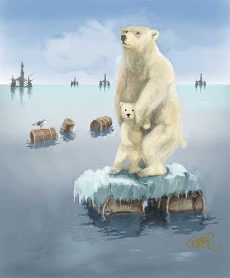 oil polar bears