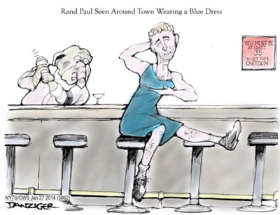 rand paul in blue dress