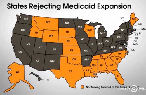 Medicare Expansion refusal map