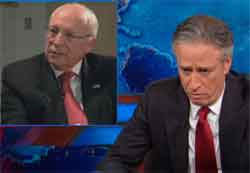 jon stewart makes fool of torture king Kicg Cheney
