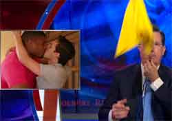 Stephen Colbert calls penalty of Michael Sam kiss